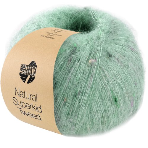 LANA GROSSA Natural Superkid Tweed - Mint 632