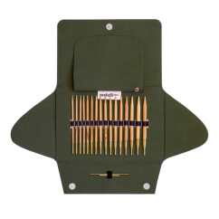 Sada kruhových výměnných olivových jehlic addi Click Nature Olivewood set