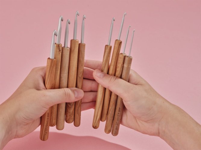 Sada háčků addiWrap Olive Wood - olivové dřevo
