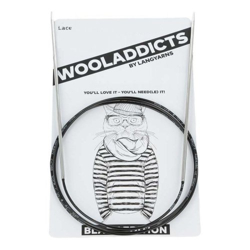 Jehlice kruhové pevné addi Wooladdicts Lace black, 100cm - Jehlice kruhové pevné: 3mm, 100cm, 305.1030, ADDI Lace