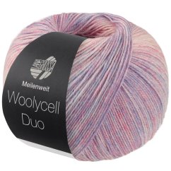 LANA GROSSA Meilenweit Woolycell - Blaulila/ Rosa/ Creme 6003