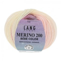 MERINO 200 BÉBÉ COLOR - BUNT ROSA/BLAU/GELB