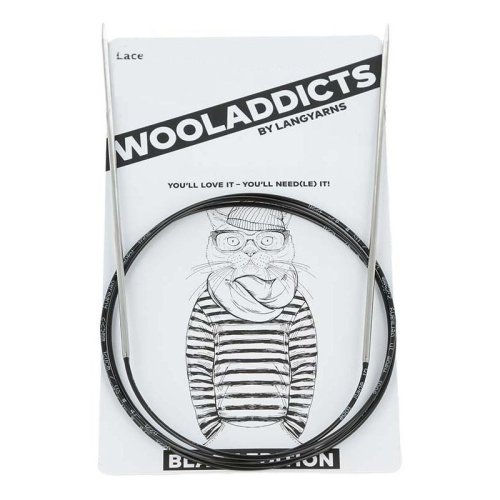 Jehlice kruhové pevné addi Wooladdicts Lace black, 80cm - Jehlice kruhové pevné: 2,5mm, 80cm, 305.0825, ADDI Lace