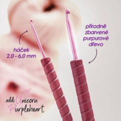 Háček addiUnicorn Purpleheart - amarantové dřevo