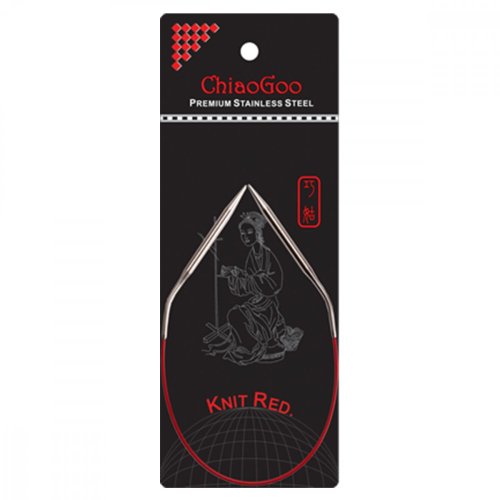Jehlice kruhové pevné KNIT RED ChiaoGoo - 30 cm - Jehlice kruhové pevné: 2,5mm, 30cm, CHIA-MCKR-L30-T025