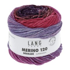 MERINO 120 DÉGRADÉ - ROT/VIOLETT