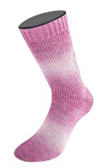 Model z produktu – LANA GROSSA Meilenweit Woolycell - Veilchenfuchsia/ Lila/ Rosa 6002