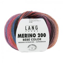 MERINO 200 BÉBÉ COLOR - BLAU/GELB/PINK