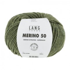 MERINO 50 - DUNKELOLIVE MÉLANGE