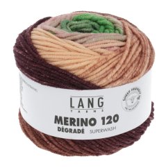MERINO 120 DÉGRADÉ - GRÜN/BORDEAUX/LACHS
