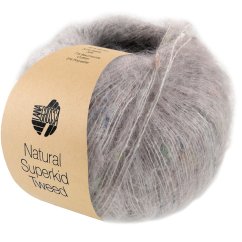 LANA GROSSA Natural Superkid Tweed - Hellgrau 623