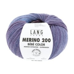 MERINO 200 BÉBÉ COLOR - BLAU/VIOLA