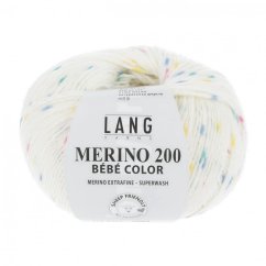 MERINO 200 BÉBÉ COLOR - WEISS BEDRUCKT