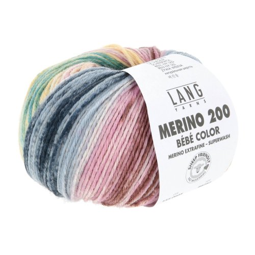 MERINO 200 BÉBÉ COLOR - MAUVE/JEANS/BABYGELB