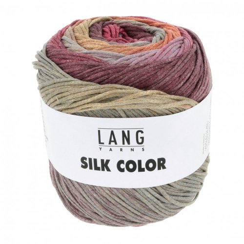 SILK COLOR - ORANGE/BORDEAUX/ROT