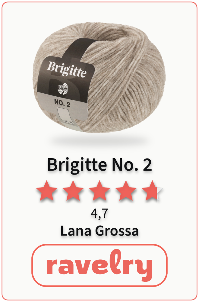 Brigitte No. 2 – hodnocení na Ravelry 4,7